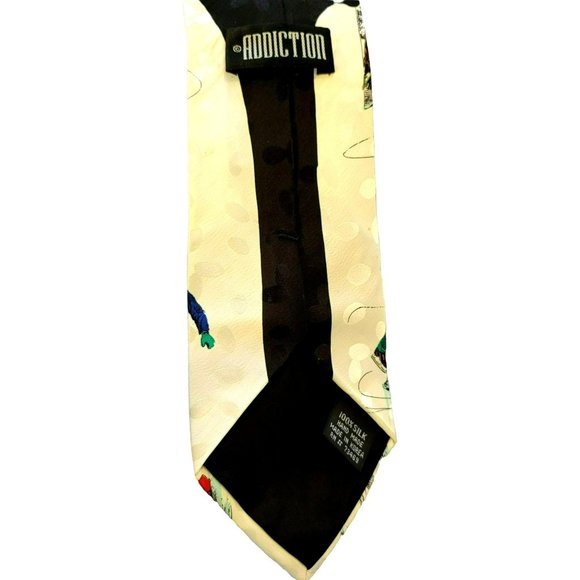 Victorian Ice Skating Christmas Tie 100% Silk Men's JJ1643 - Picture 6 of 6